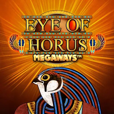 Eye of Horus Megaways slot logo by Blueprint Gaming at Mega Riches Casino