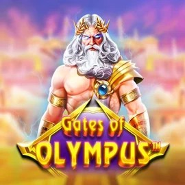 Gates of Olympus logo by Pragmatic Play at Mega Riches Casino