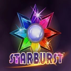 Starburst slot icon by NetEnt, available at Mega Riches Casino